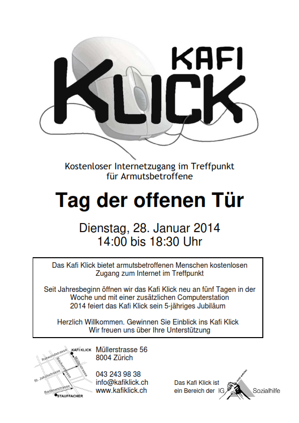 TAG DER OFFENEN TUER 28.01.2014